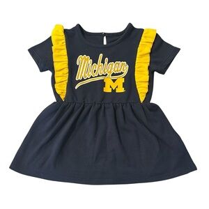 Michigan Wolverines Navy Blue and Yellow Dress